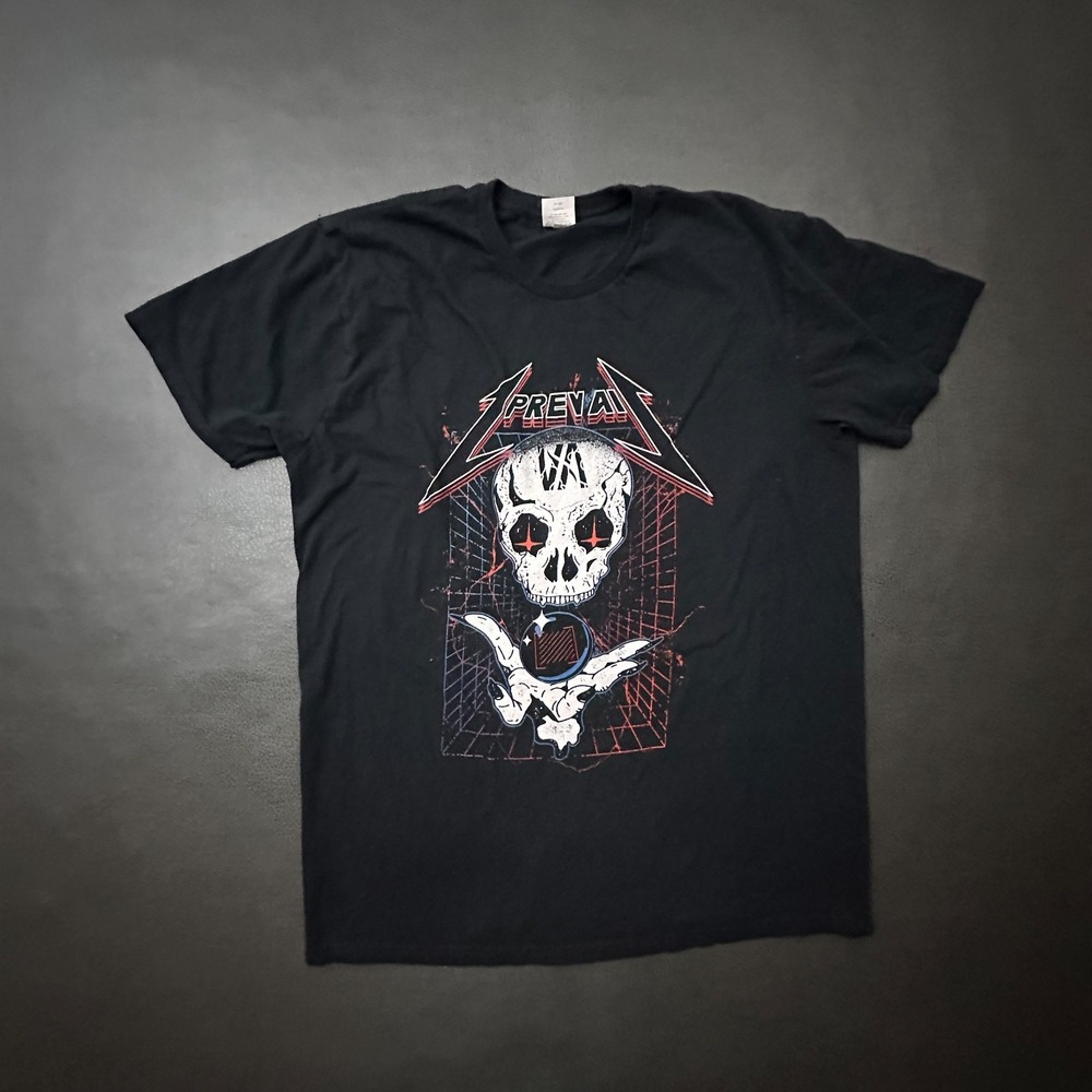 I Prevail T Shirt Mens Large Black Trauma Skull Metal Rock Merch Band Tee Hip